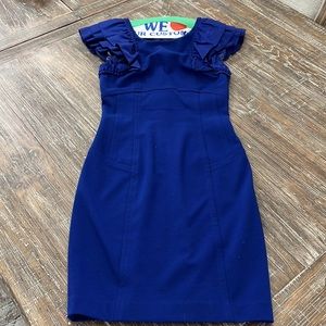 Ted Baker Navy Blue Puff Sleeve Dress- Size 0
